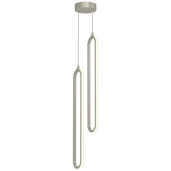 AFX Sienna 24'' 2-Light LED Pendant Painted Nickel