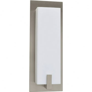 AFX Sinclair 10-inch Satin Nickel LED Wall Sconce, White Shade