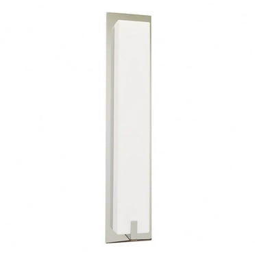 AFX Sinclair 18-inch Satin Nickel LED Wall Sconce, White Shade