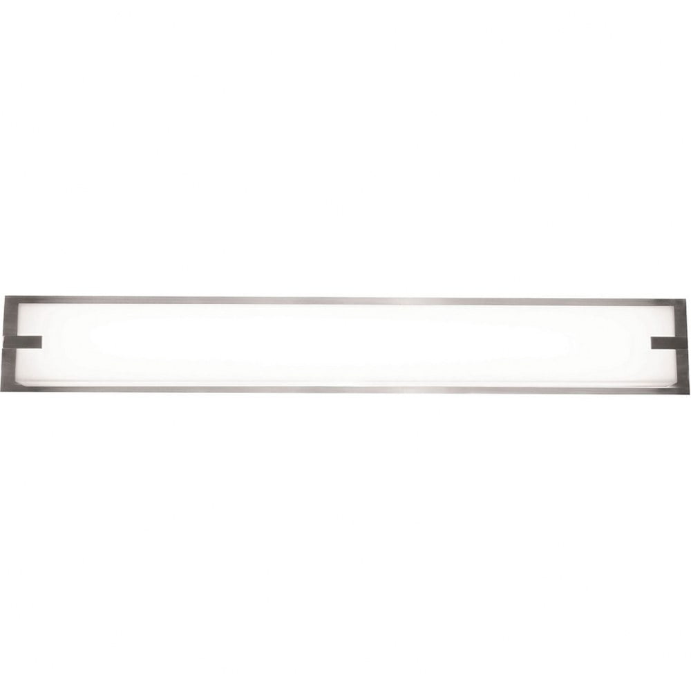 Sinclair 27-Inch Satin Nickel LED Vanity Light with White Shade