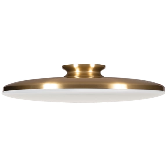 AFX Skye 19" Wide Round Satin Brass Modern LED Ceiling Light