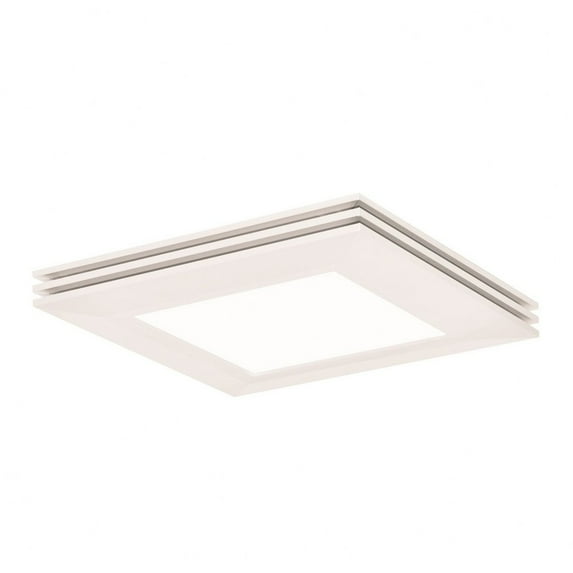 AFX Sloane 15-inch ADA White LED Flush Mount, White Acrylic Shade