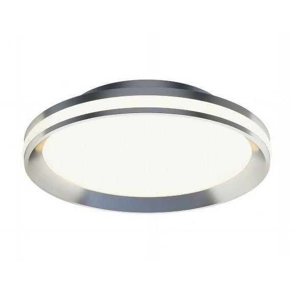 AFX  Sona LED Flush Mount Satin Nickel, White - 12"