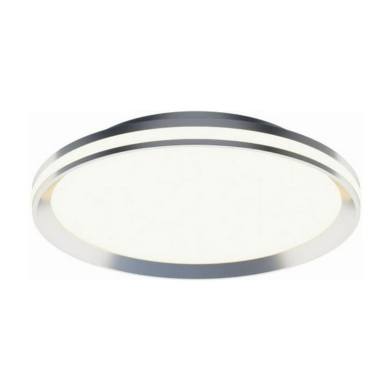 AFX Sona LED Flush Mount Satin Nickel, White - 16"