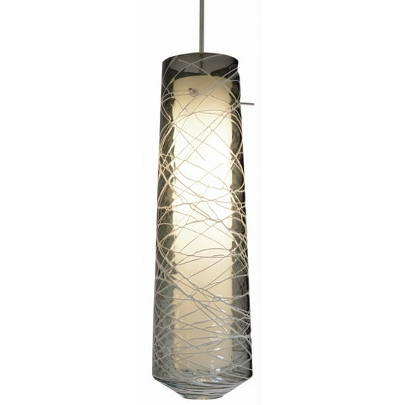SPP1000L40D1SNSM AFX Spun - 16.75 Inch 120V 10W 1 LED Pendant-Satin Nickel Finish-Smoke Glass Color-4000 Color Temperature -Traditional Installation