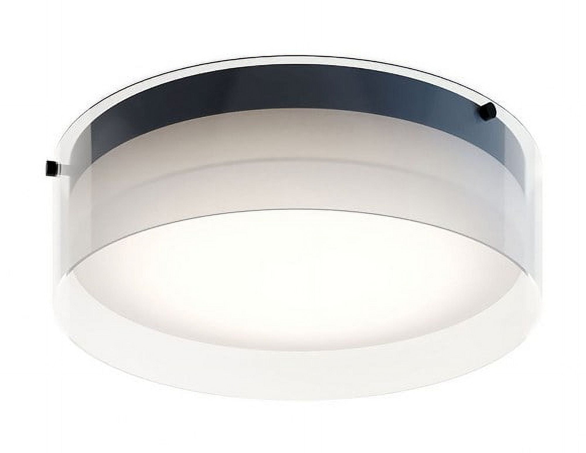 Studio Black Acrylic LED Drum Flush Mount Light
