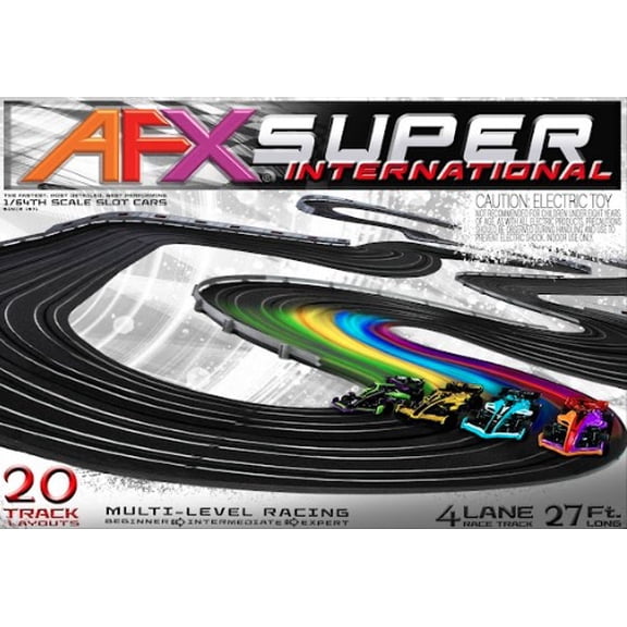 AFX TOMY HO SLOTCAR SUPER INTERNATIONAL 4 LANE RACE CAR SET MEGA G PLUS AFX22157