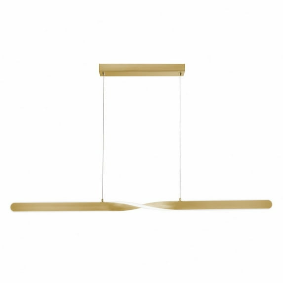 AFX Twist 48" LED Pendant Light Satin Brass