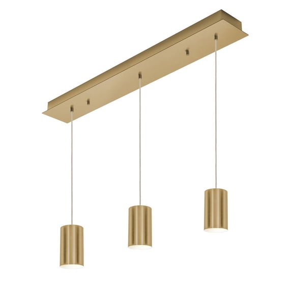 AFX  Tyke 3 Light Linear Pendant Satin Brass Satin Brass