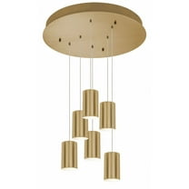 AFX Tyke 6 Light Round Pendant Satin Brass Satin Brass