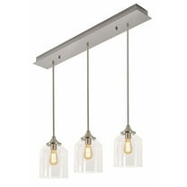 AFX  William 3 Light Linear Pendant - Medium Base 120V Satin Nickel