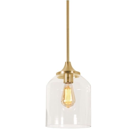 AFX William 8" Pendant Light Satin Brass