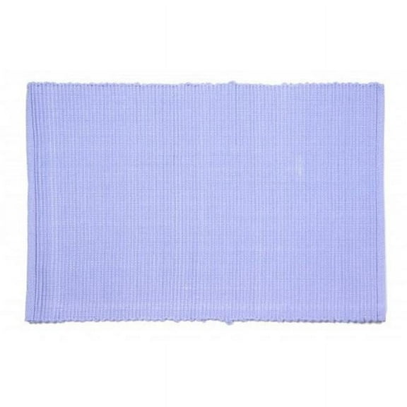 AG-01333S-4 19 in. Ribbed Placemats, Periwinkle Blue - Set of 4