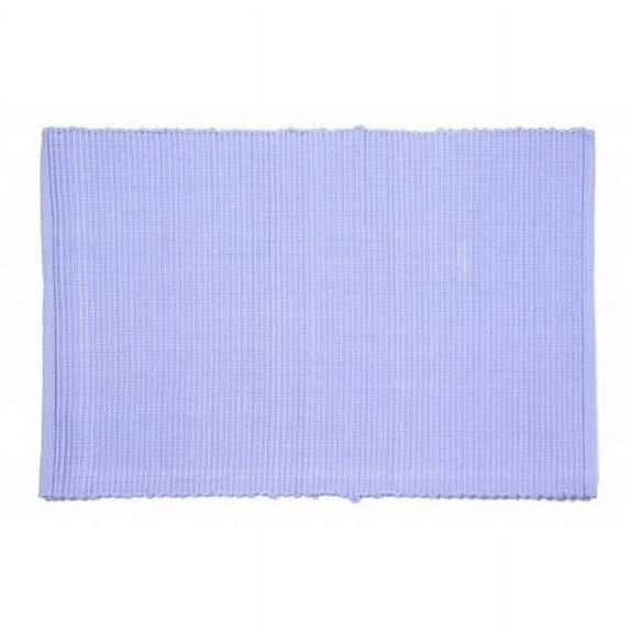 AG-01333S-4 19 in. Ribbed Placemats, Periwinkle Blue - Set of 4