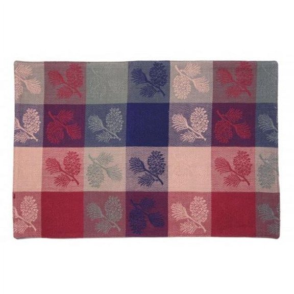 AG-02234S-4 19 in. Ribbed Placemats, Pinecone - Set of 4