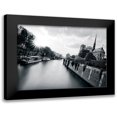 thumbnail image 1 of AG 14x12 Black Modern Framed Museum Art Print Titled - Classic BandW Notre-Dame, 1 of 5