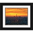 thumbnail image 1 of AG 24x19 Black Ornate Wood Framed with Double Matting Museum Art Print Titled - Sunset from Montparnasse, 1 of 4