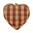 thumbnail image 1 of AG-41251S-2 Pot Holders Heart, Burgundy Check - Set of 2, 1 of 1