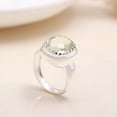 thumbnail image 1 of AG 925 Jewellery Faceted Green Amethyst Designer Sterling Silver Ring, 1 of 4