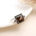 thumbnail image 1 of AG 925 Solid Sterling Silver Smoky Quartz Gemstone Ring in US Size 5,6,7,8,9,10 Minimalist , Bespoke, Boho Ring, Women,Handmade Jewelry Ring, 1 of 2