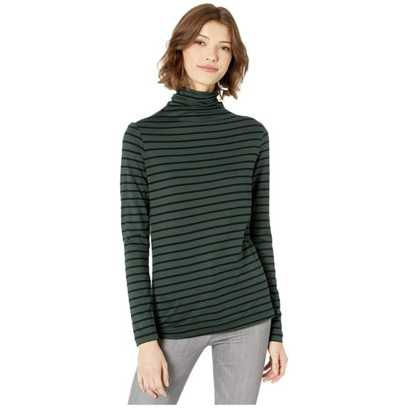 AG Adriano Goldschmied Women's Chels Turtleneck, Pine Needle/True Black, Small