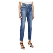 AG Adriano Goldschmied Womens Alexxis High Rise Button Fly Straight Leg Jeans