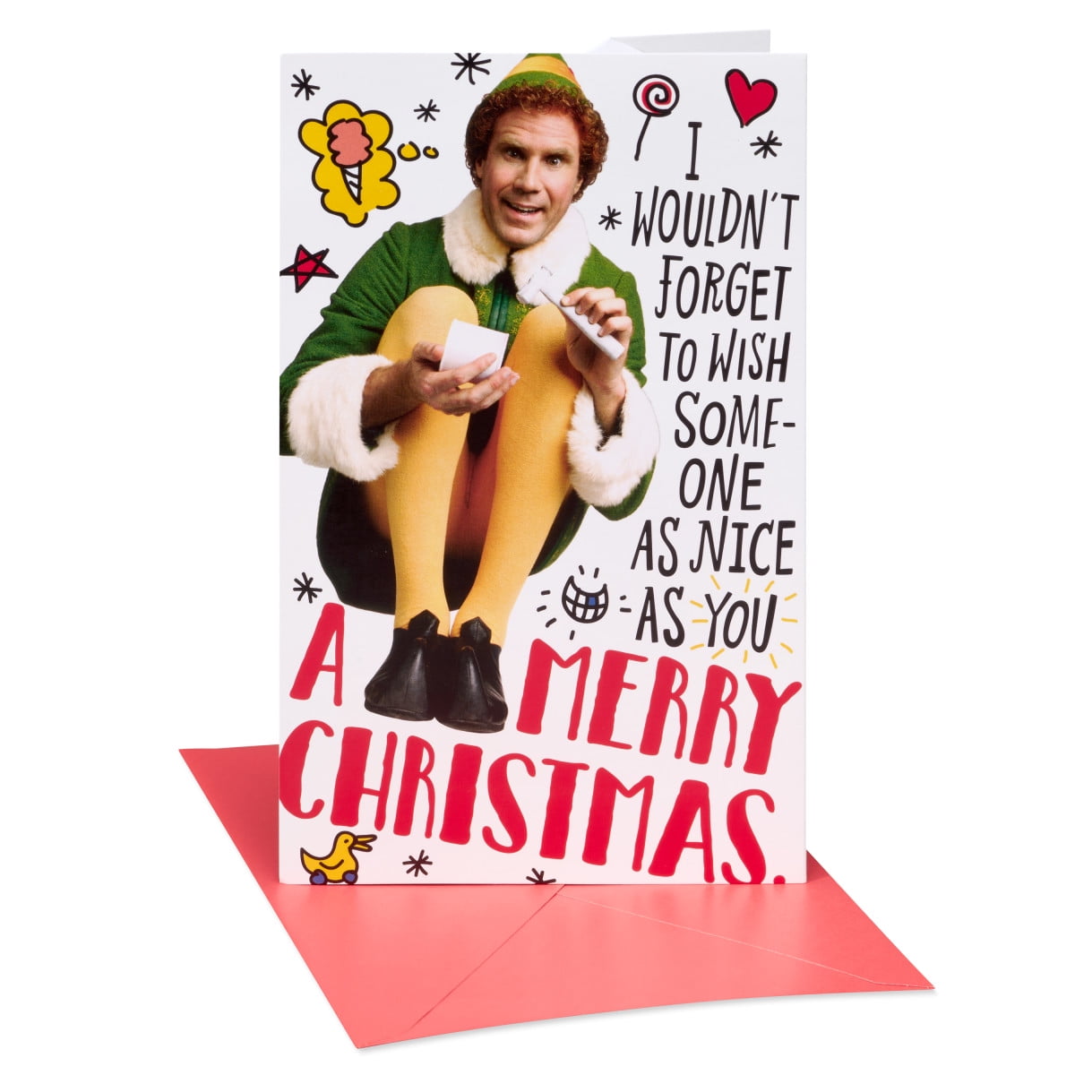 American Greetings Funny Buddy The Elf Card for Anyone (Christmas Elf)