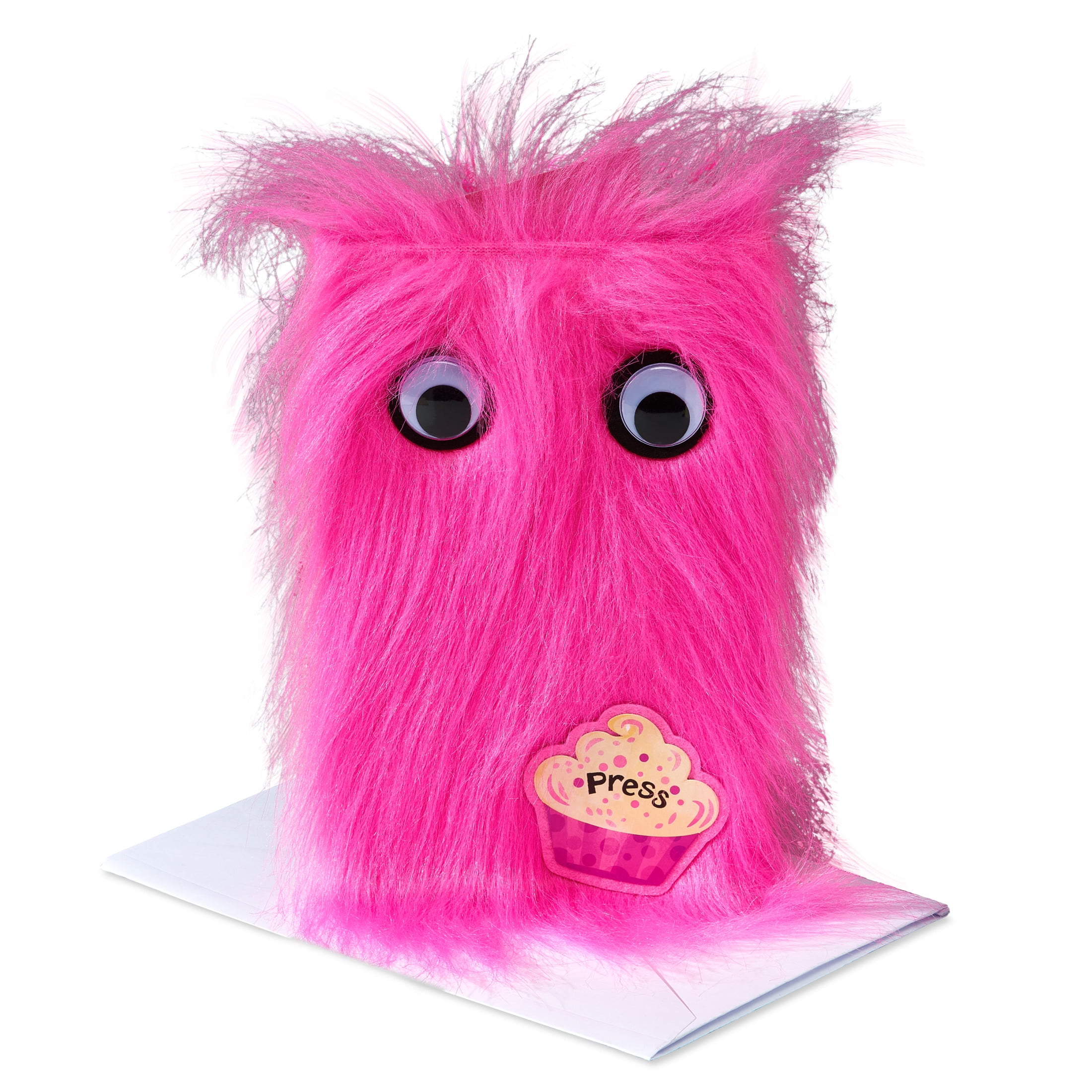 American Greetings Humorous Birthday Card with Furry Pink Monster (Totally Sweet)