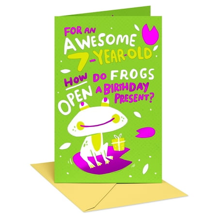 American Greetings 7th Birthday Card for Kids (Hoppy Birthday)