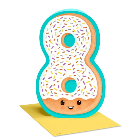 American Greetings 8th Birthday Card for Kids (Donut Fun)