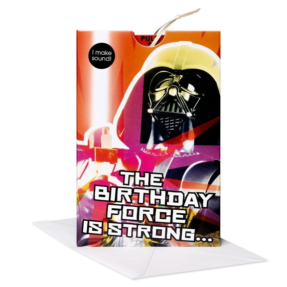 American Greetings Star Wars Darth Vader Birthday Card for Kids (Strong Force)