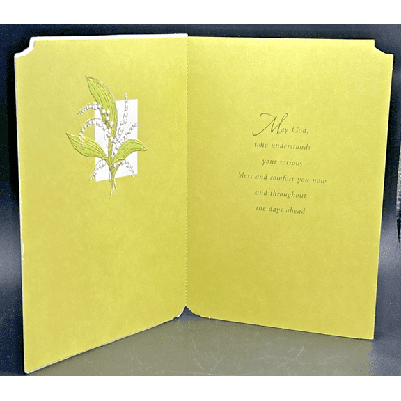 AG CARD SYMPATHY BIBLE LILY OF THE VALLEY