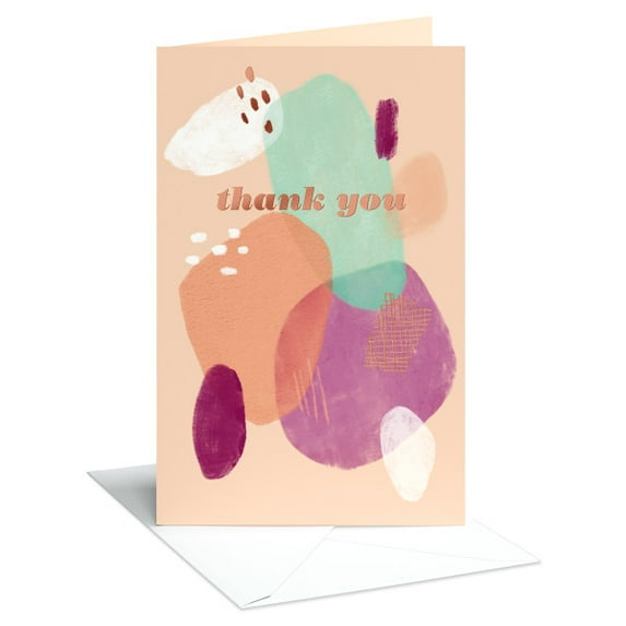 American Greetings Thank You Card (Painterly Pattern)