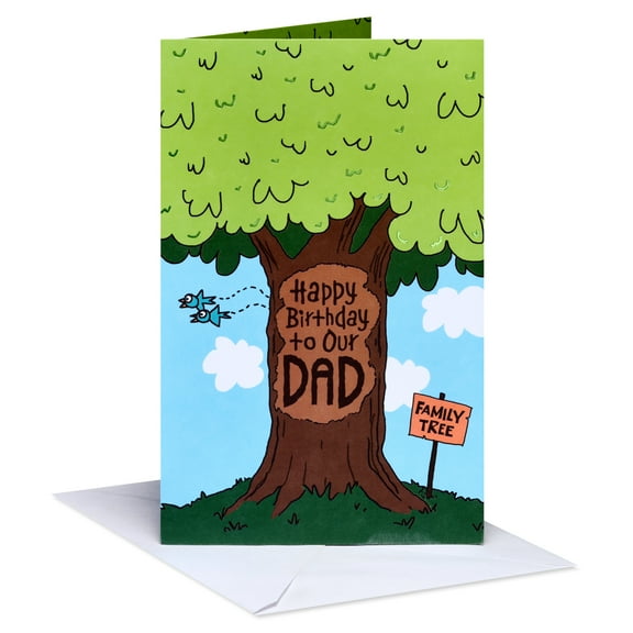 American Greetings Funny Birthday Card for Dad from us (Family Tree)