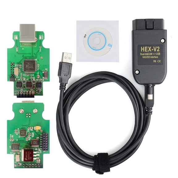 AG COM KKL OBD2 Diagnostic Cable for VW Audi SEAT Skoda 1996-2017, USB 2.0 Interface with Software CD, Check Engine Light Scanner Tool