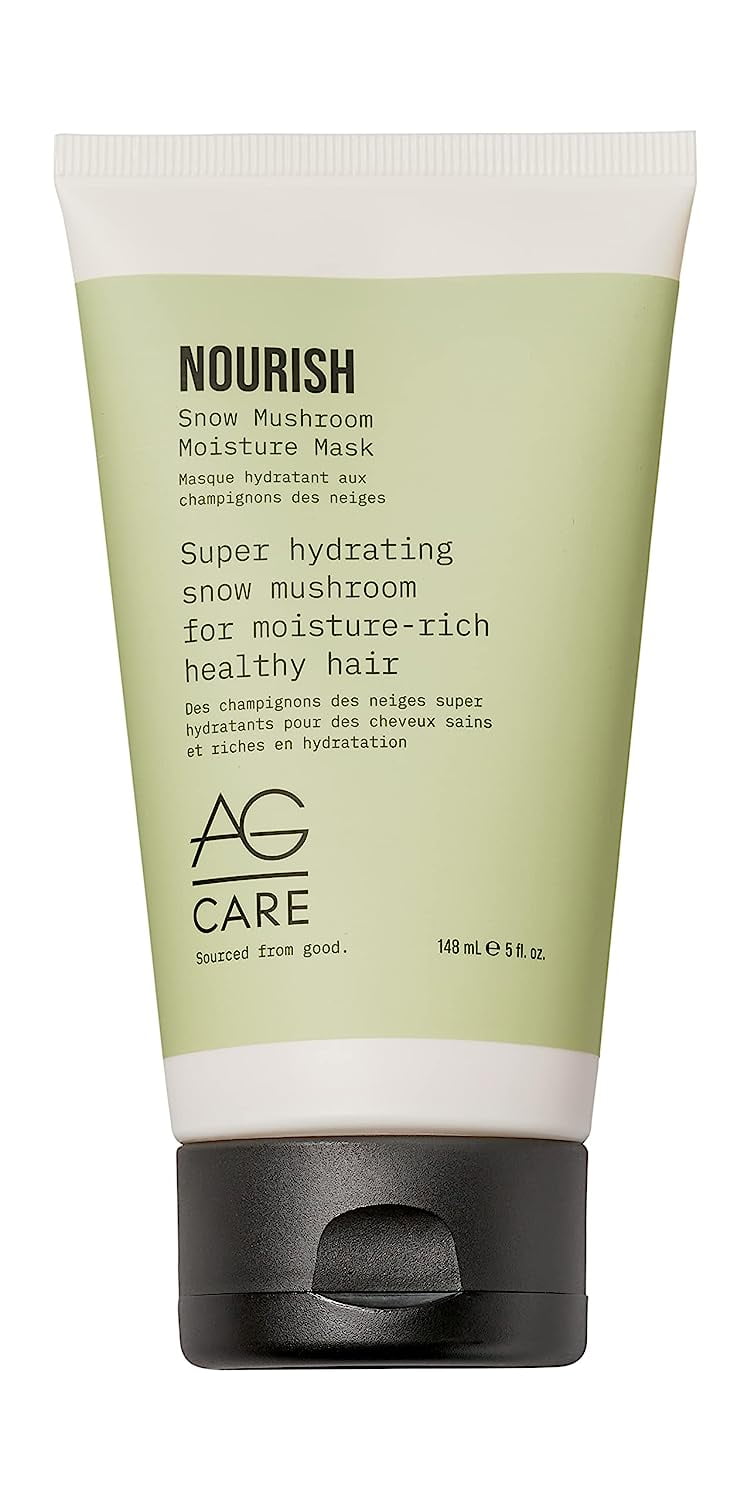 AG Care Nourish Snow Mushroom Hair Mask with Avocado Oil - Deep Conditioner for Dry Damaged Hair, 5 Fl Oz