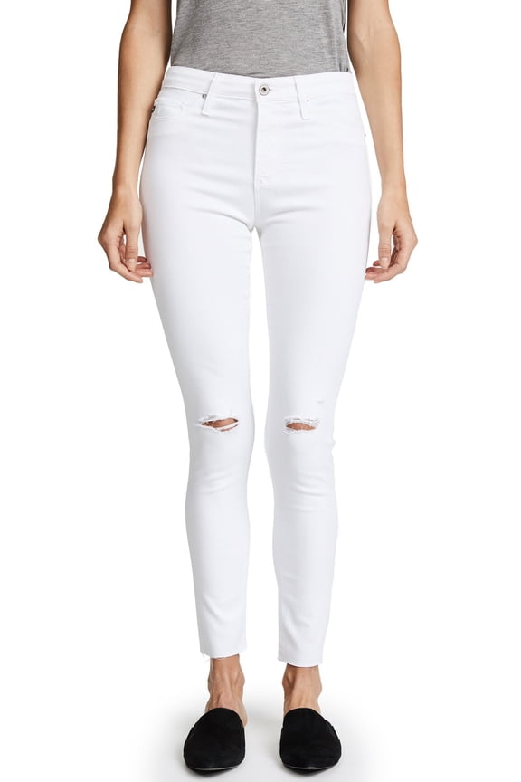 Jeans Women's Farrah High Rise Skinny Ankle Pant, White, 26