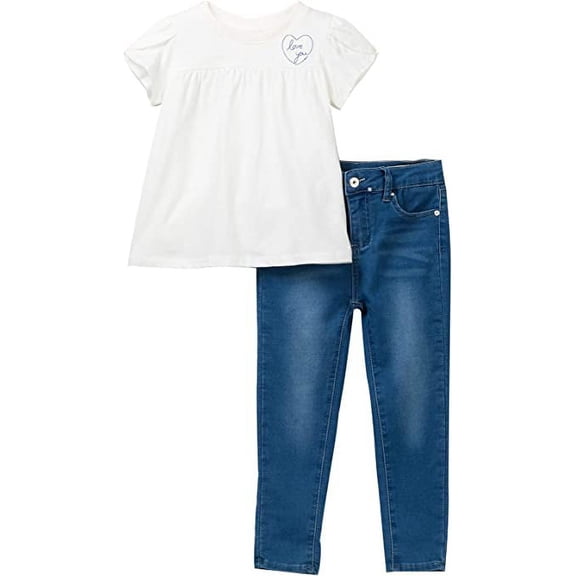 AG Jersey Top & Knit Jeggings Set - Faze Blue (3T)