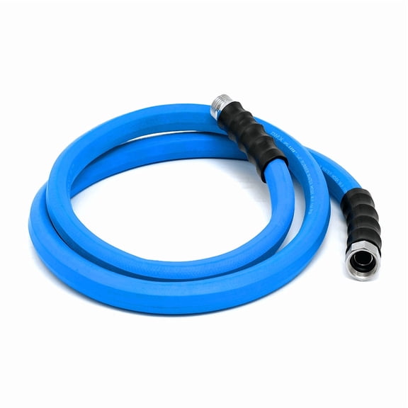 AG-Lite 5/8" x 6 ft Lead-In Irrigation Hose, 100% Rubber, 3/4" GHT Brass Fittings, Lightweight, Kink Resistant, Hot & Cold Water Use, 300 PSI, 10-Year Warranty