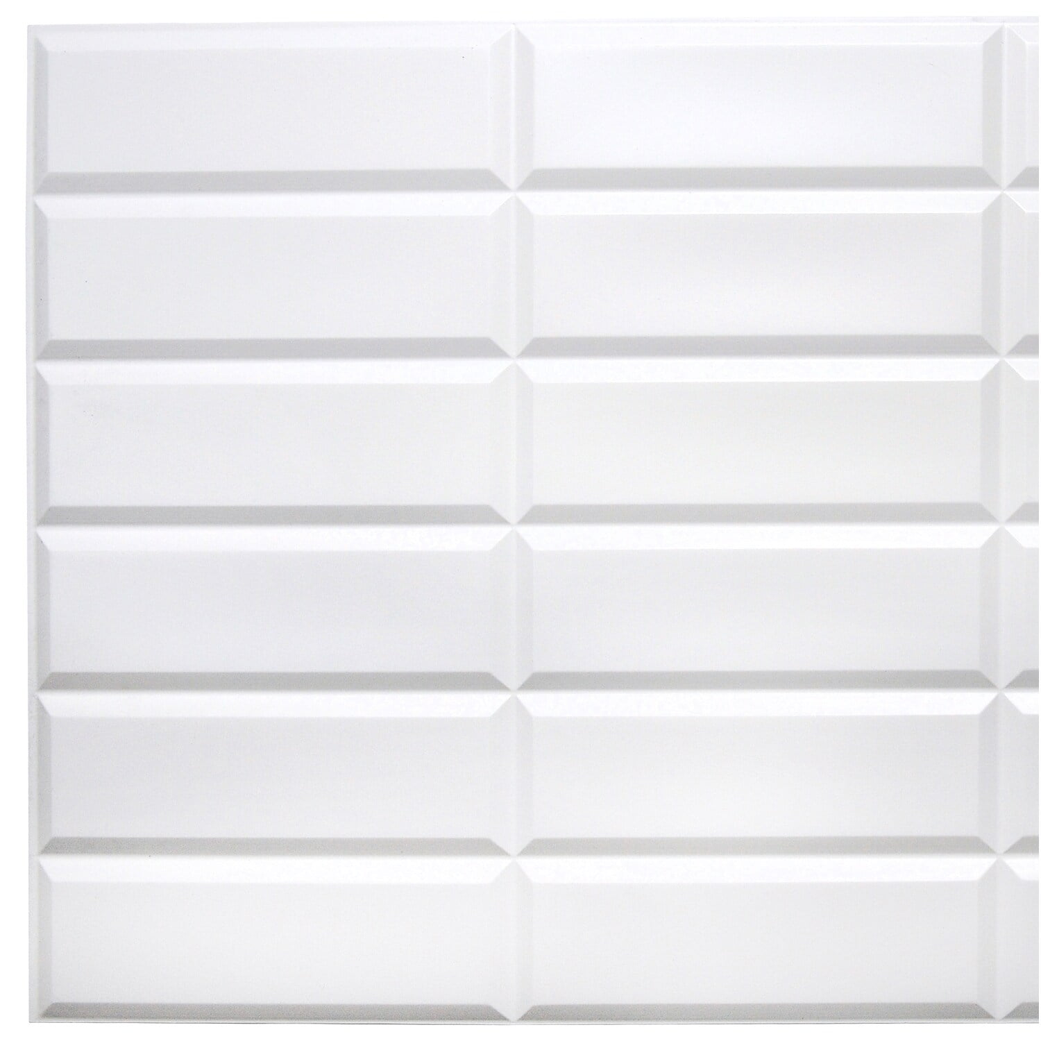 AG Trade Dundee Deco Stacked White Tile PVC 3D Wall Panels, Decorative ...