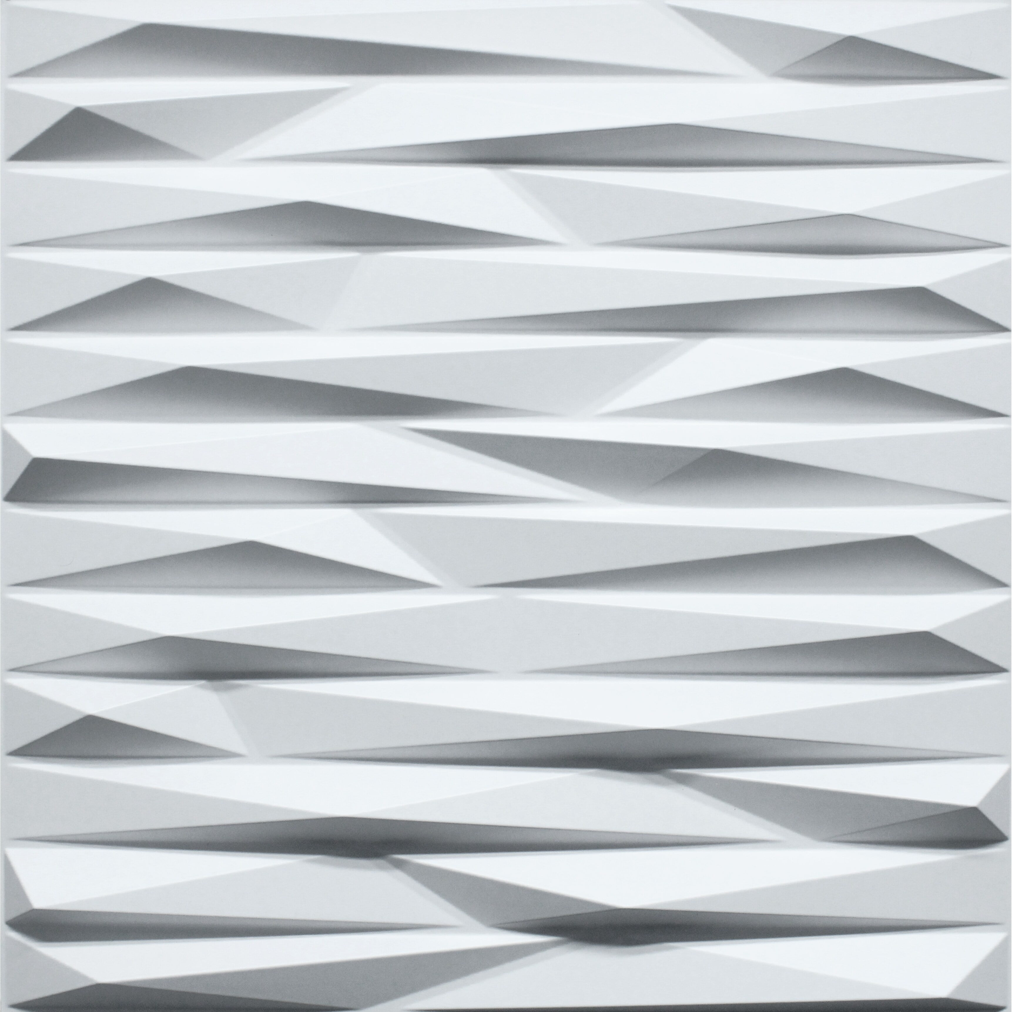 White Textured 3D PVC Wall Panels, 20" x 20", Pack of 5