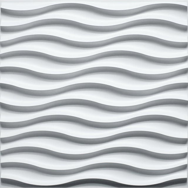 AG Trade Dundee Deco White Wave PVC 3D Wall Panels, Decorative Wall ...