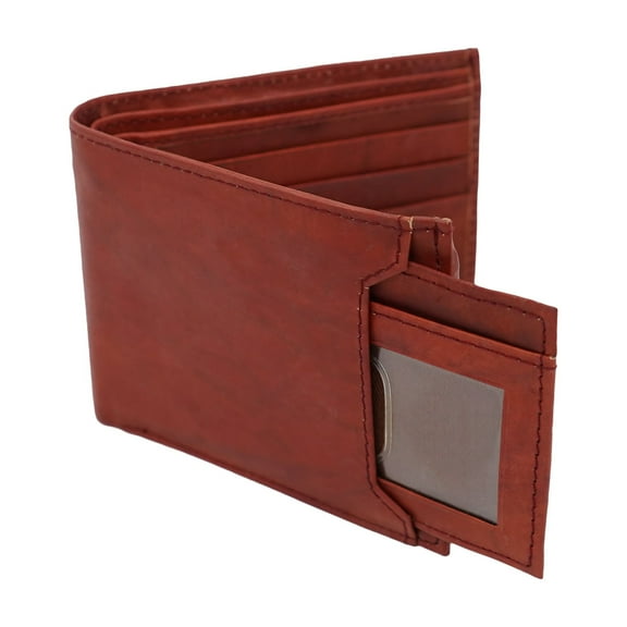 AG Wallets Mens 2-in-1 Bifold Men's Wallet With Pull Out Card Holder, RFID Leather Wallet for Men, Card Cases & Money Organizers with Inside Zipper, Genuine Leather Mens Wallet, Mens Bifold Wallet