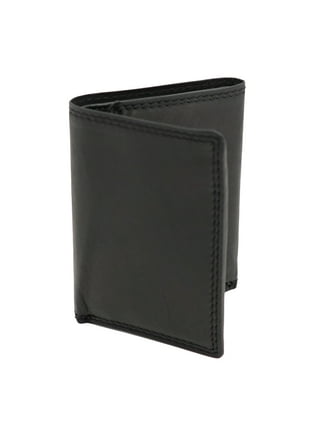 3/C FOLD WALLET BLACK ① BLACK Tri-Fold Leather Wallet & Chain, New | eBay