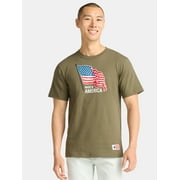American Giant Unisex Patriotic USA Flag Cotton Tee Shirt, Mens Sizes XS-3XL