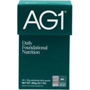 AG1 Multivitamin for Men Women, Greens Powder Supplement, Probiotic, Gluten Free, Vegan, Keto | 75 Vitamins | Improve Gut Health | Athletic Greens Travel Packs 30ct, No Shaker, Classic Formula