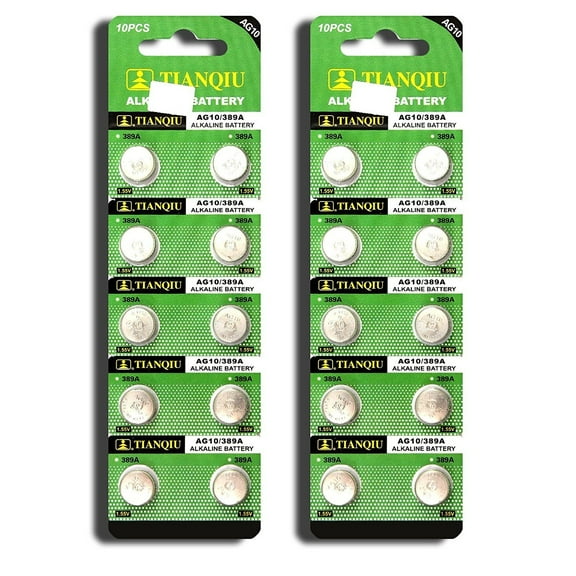 AG10 389A LR1130 LR54 L1131 SR1130 Button Cell Batteries [20-Pack]