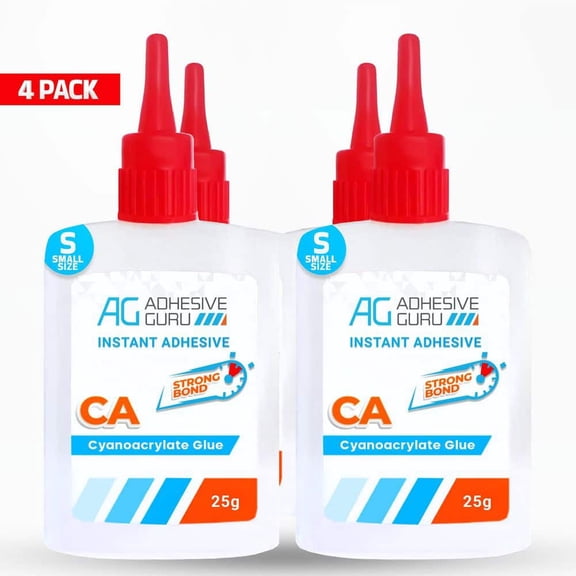 AG210G 3.6 oz. CA Glue for Woodworking, DIY Repairs, Craft, Fast-Drying Super Glue Clear Adhesive (0.9 oz./Each, 4-Pack)