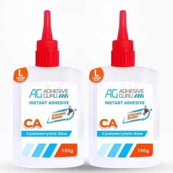 AG240G CA Glue 7 oz. for Woodworking, DIY repairs, Crafts, Fast-Drying Super Glue Clear Adhesive (3.5 oz/Each, 2-Pack)