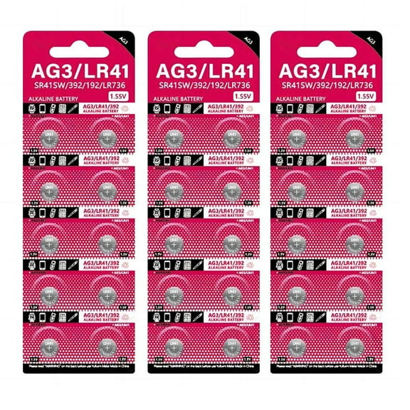 AG3 Cell Coin 1.55V Button Batteries LR41 SR41 192 392 Cells Essential for Lamp Light Watch Electronics